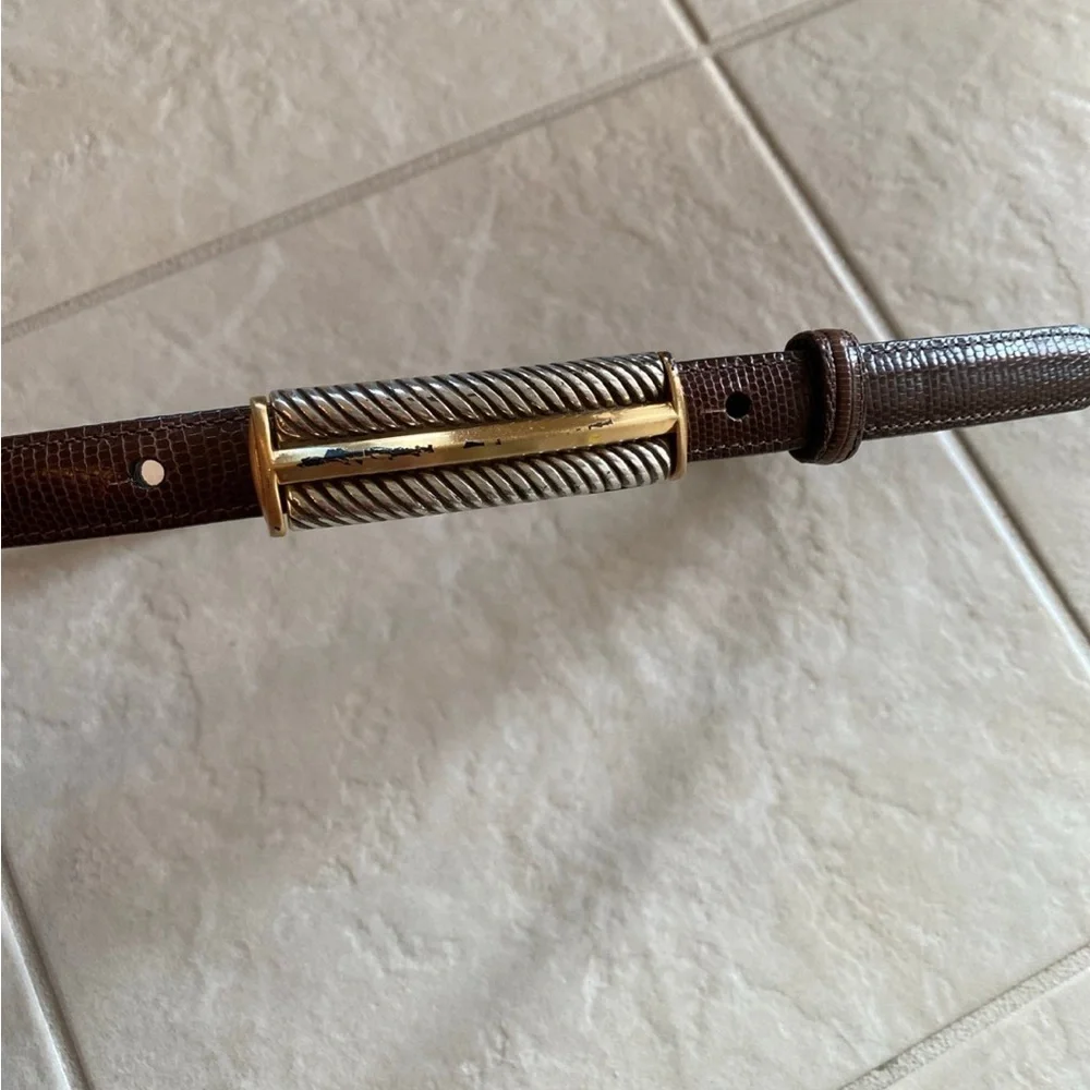 Brighton brown leather belt